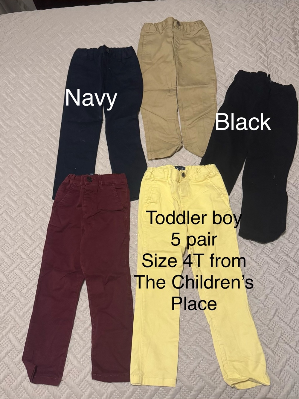 Toddler boy 5 pair of dress pants